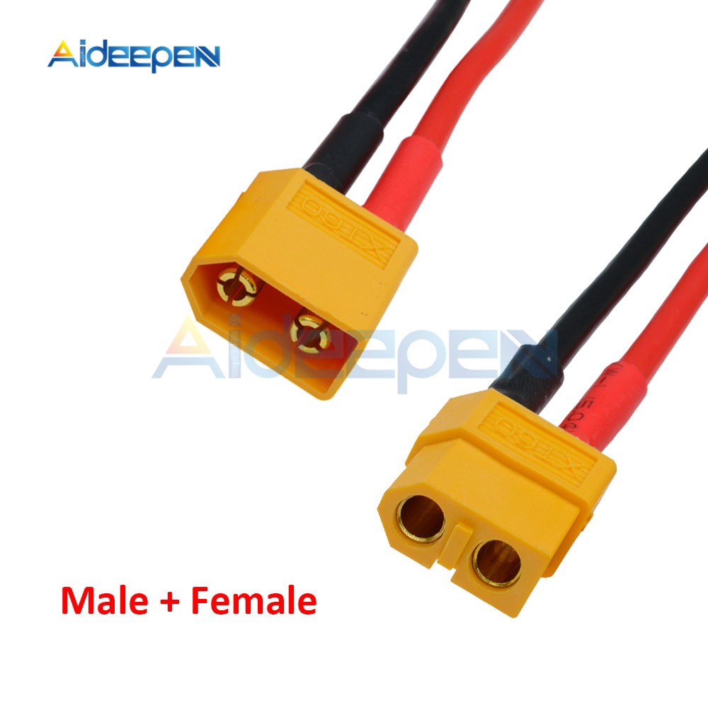 XT60 Connector Male Female W/Housing 10CM Silicon Wire 14AWG XT-60 Plug | BigBuy360 - bigbuy360.vn
