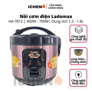 Nồi cơm điện mini ladomax, nồi cơm điện công suất 500w - 700w, dung tích 1.2l - 1.8l ha-78 series