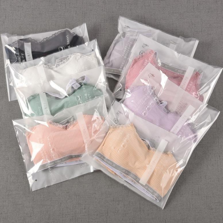 Bộ Đồ Lót Cotton Tăm Đệm Mỏng Viền Chữ Trẻ Trung Cá Tính (C60) C | BigBuy360 - bigbuy360.vn