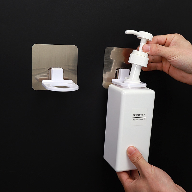 Oxygen072 Soap Liquid Hook Self Adhesive Wall Mounted Shower Gel Bottl
