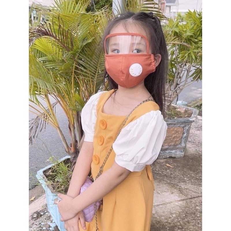 Khẩu trang kính cho bé 6-12 tuổi có dây điều chỉnh độ rộng