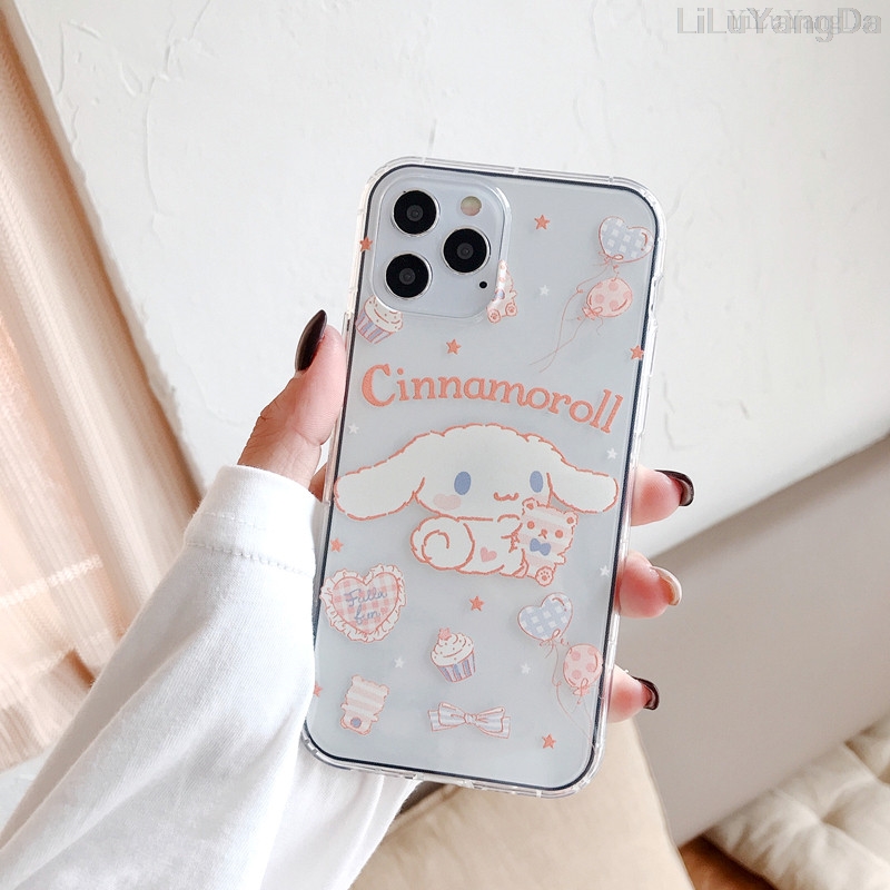 Cartoon pompompurin cinnamoroll dog phone case cho iphone 11 12 13 14 pro max vỏ bọc điện thoại mềm