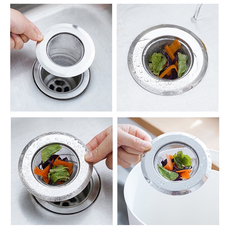 Dụng cụ lọc rác bồn rửa chén, nhà tắm inox không rỉ