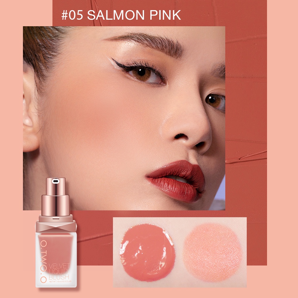 Kem má hồng trang điểm O.TWO.O dạng lỏng 4 màu sắc tùy chọn tự nhiên thời trang lâu trôi 15ml