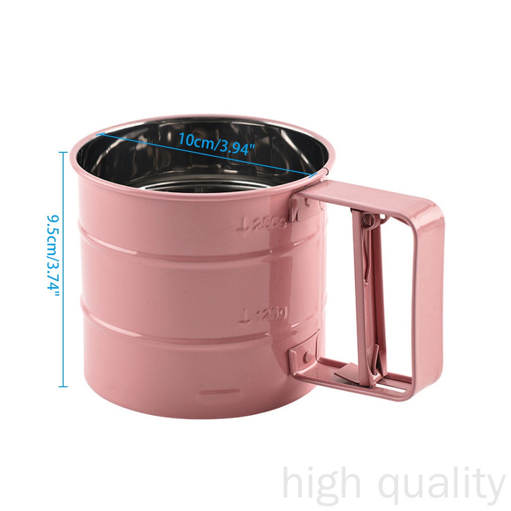 Cốc Rây Bột Cầm Tay Tiện Lợi Bằng Thép Không Gỉ 998
