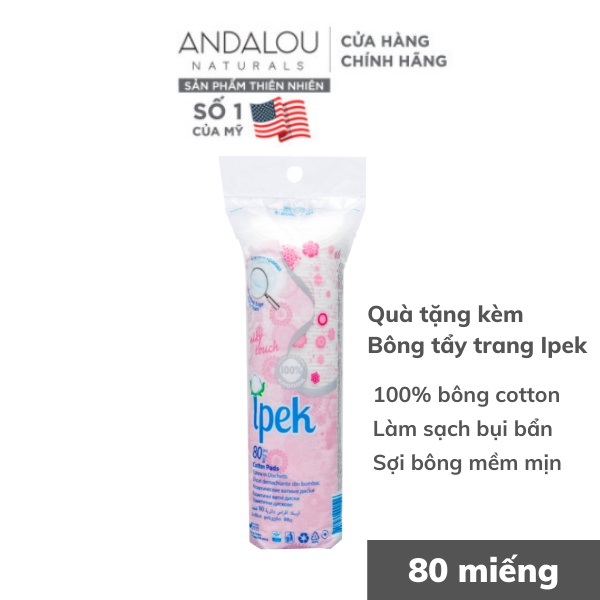 [Quà tặng không bán] Bông Tẩy Trang 100% Cotton IPEK 80 Miếng