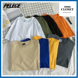 áo thun trơn tay lỡ nhiều màu unisex chất cotton thoáng mát