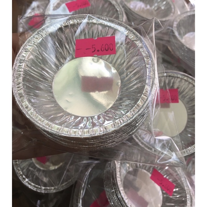 Set 10 Chén Giấy Bạc Lót Khuôn Nướng Bánh Tart Trứng và thức ăn Tiện Dụng