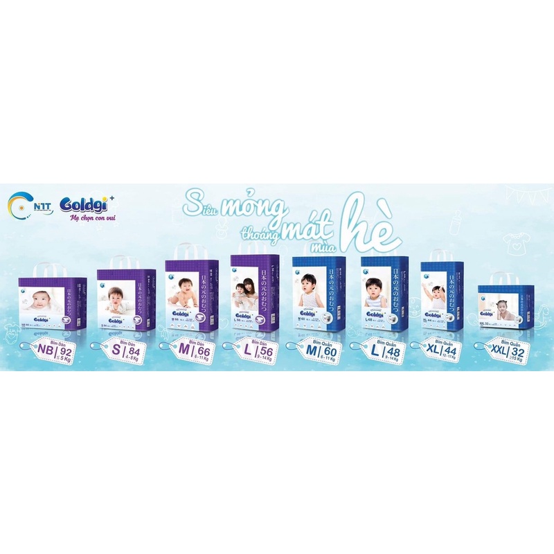 Tã/Bỉm dán/quần Goldgi mẫu mới nhất 2020