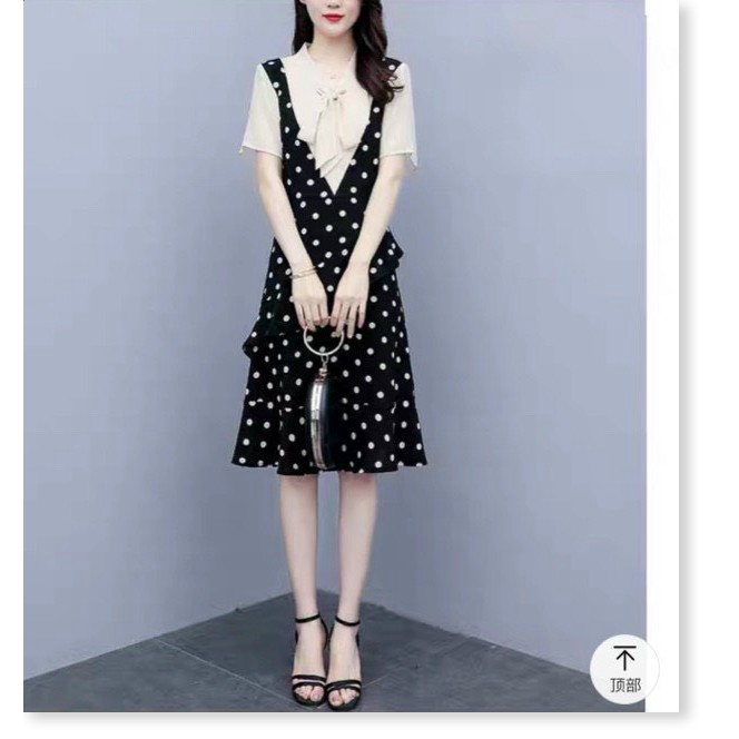 ĐẦM NỮ CHẤM BI FORM RỘNG GIẤU BỤNG CỰC HOT HHP