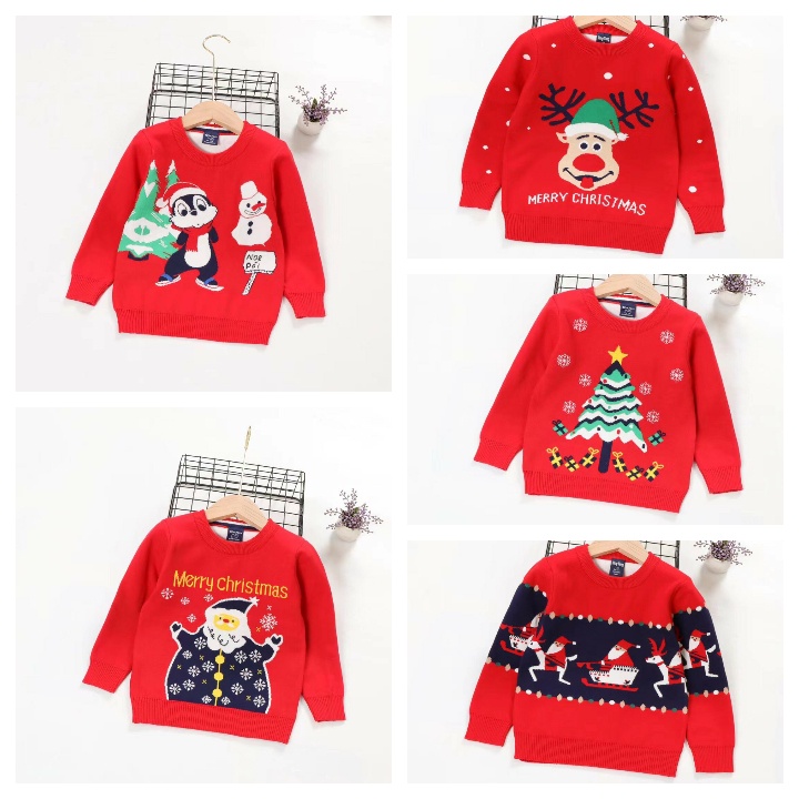 Áo Len Noel 2 lớp hàng Cao Cấp cho bé từ 2 đến 9 tuổi