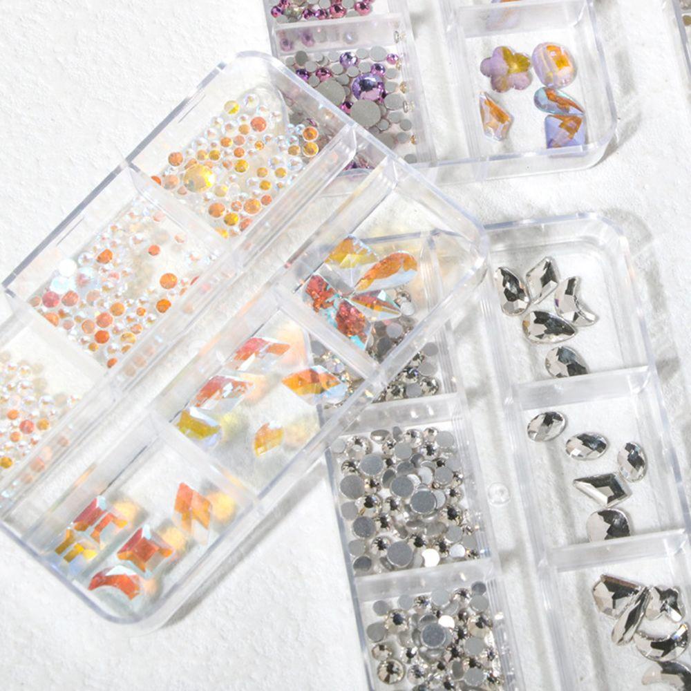 Hình Dán Móng Tay Nghệ Thuật OCEANMAP|Hạt Nhựa AB Đầy Màu Sắc Hỗn Hợp
