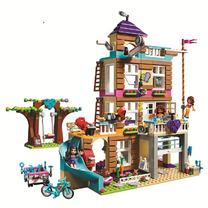 Lắp ráp xếp hình not Lego Friends 41340, Lepin 01063 Bela 10859 : Friendship House Ngôi nhà tình bạn