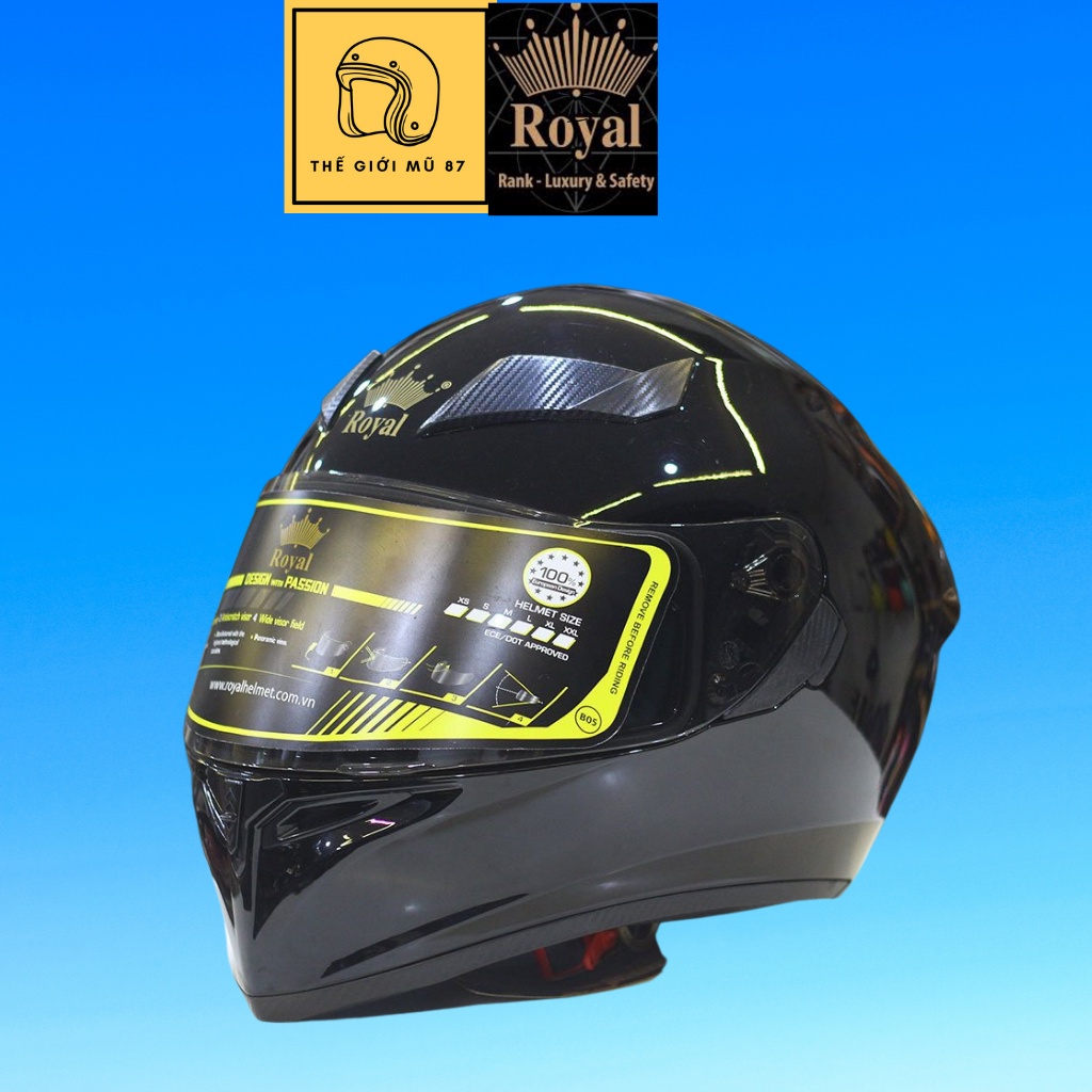 MŨ BẢO HIỂM FULLFACE CHÍNH HÃNG ROYAL M138(ĐƯỢC CHỌN MÀU KÍNH)