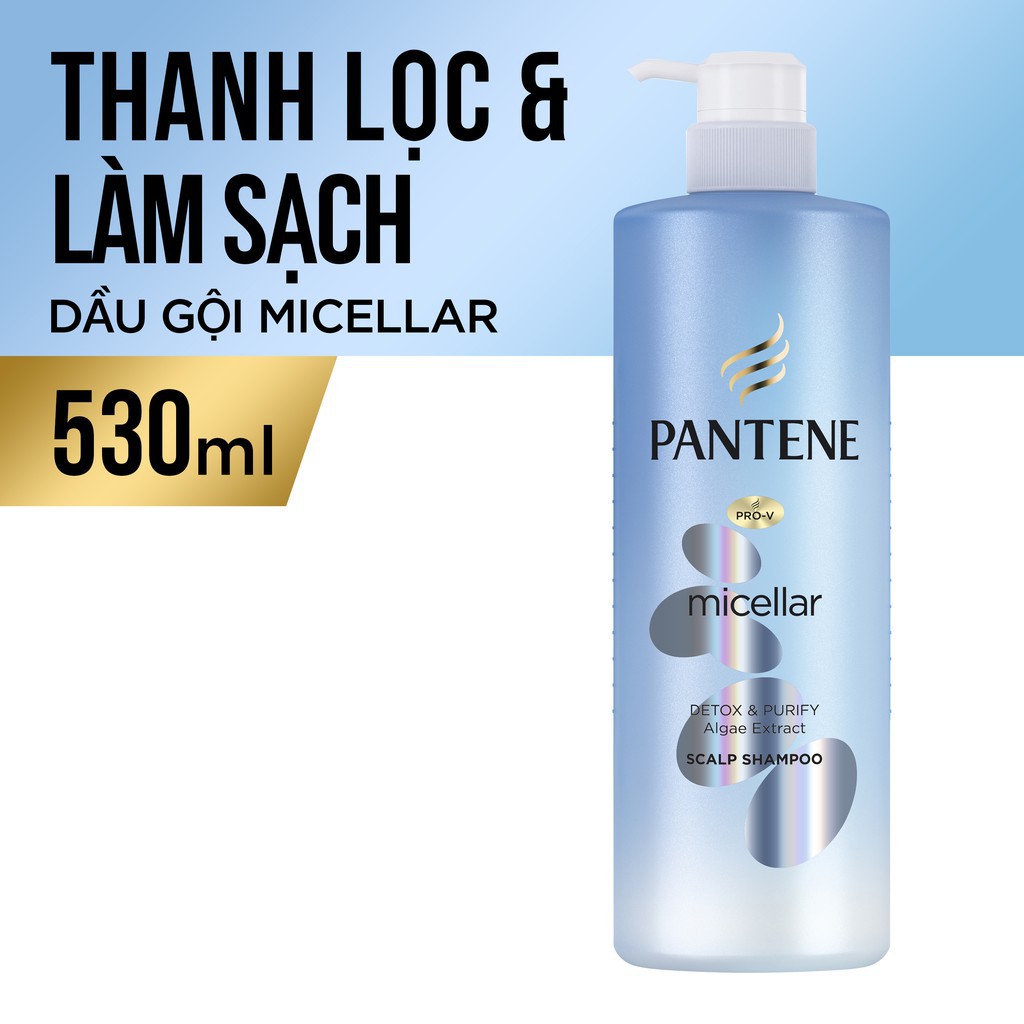 [GIẢM GIÁ SỐC] [HN] Dầu gội Pantene Micellar Làm sạch sâu chiết xuất Tảo biển 530 ml