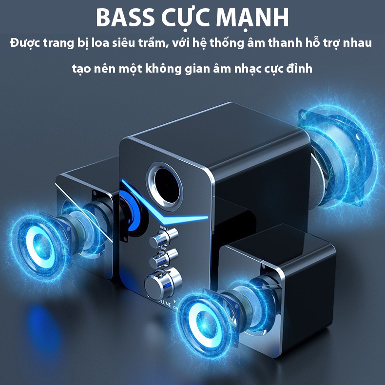 Loa bluetooth Coputa bộ loa máy tính để bàn nghe nhạc không dây, có dây MC D221