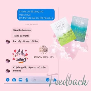 MASK BỘT TẢO BIỂN LEMON MASK Handmade ( tặng kèm quà )