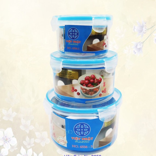 Bộ hộp tròn thực phẩm dùng lò viba Không chứa BPA | BigBuy360 - bigbuy360.vn