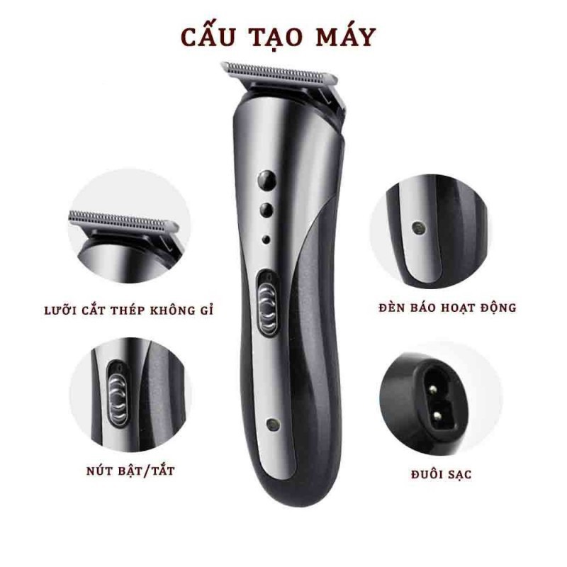 Tông đơ cắt tóc kiêm cạo râu, tỉa lông mũi 3 trong 1, Tăng đơ kemei 1407, Giadungbpm máy cạo râu tóc đa năng