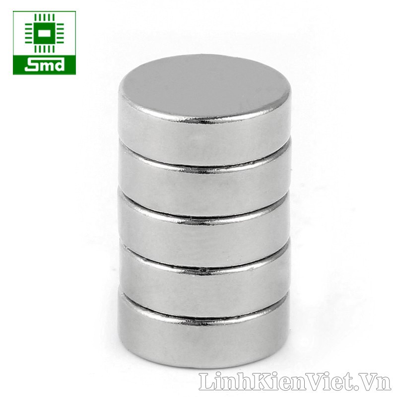 Nam châm đất hiếm loại tròn các kích thước phi 3, 4, 5, 8, 10, 12, 20mm các độ dày 2, 3, 5..mm