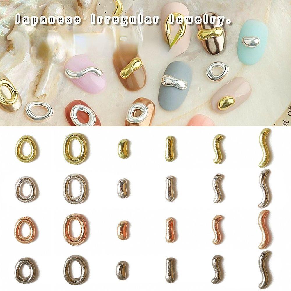 Hộp 30 Phụ Kiện Trang Trí Móng Tay 3D Bằng Hợp Kim Nhôm DIY