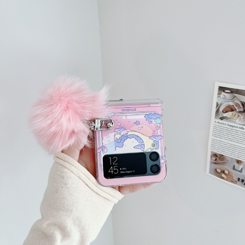 Ốp điện thoại HOCE đính ngọc trai màu hồng cho Samsung Z Flip 3 5G Z Flip 4 zflip3 zflip4 ZFlip 3