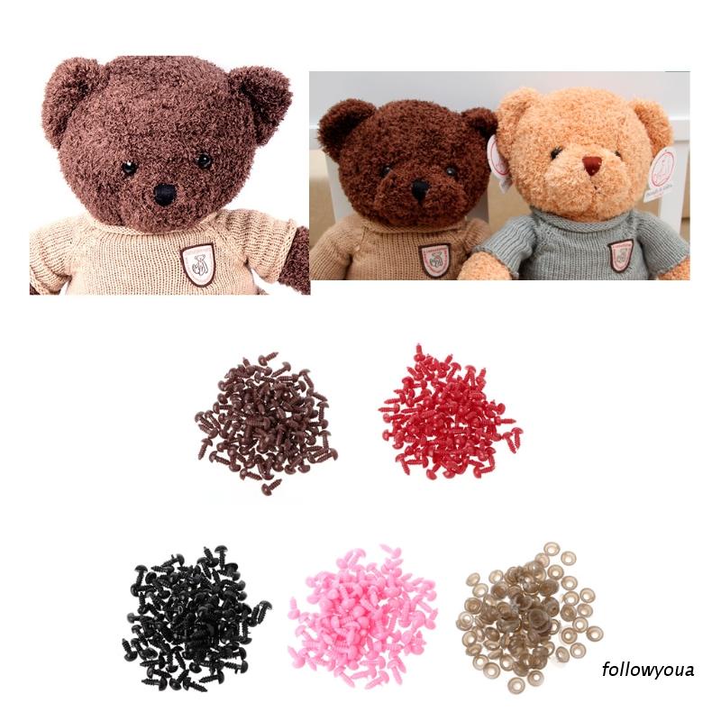 Set 100 mũi tam giác bằng nhựa cho thú nhồi bông gấu Teddy mj