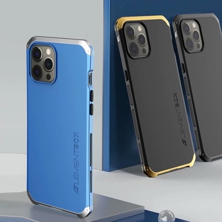 Ốp điện thoại nhựa cứng phối kim loại bảo vệ chống sốc dành cho Iphone 12 Pro Max 12 Mini