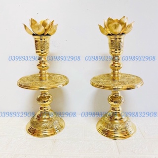 Đôi nến đồng cao 38cm nặng 3.4 kg chất liệu bằng đồng 💯