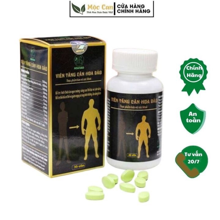 Viên Tăng Cân An Toàn Hoa Bảo Kích Thích Ăn Ngon,hấp Thụ Chất Dinh Dưỡng Hộp 30 Viên