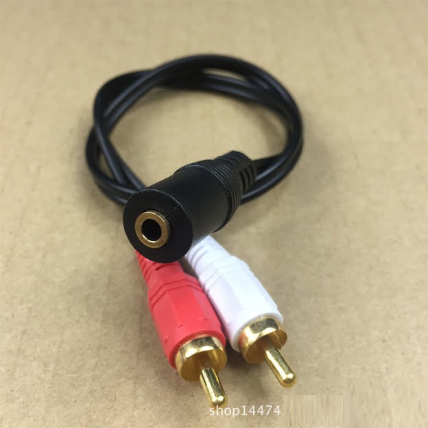 Cáp chuyển đổi Audio 3.5mm âm ra 2 đầu RCA hoa sen