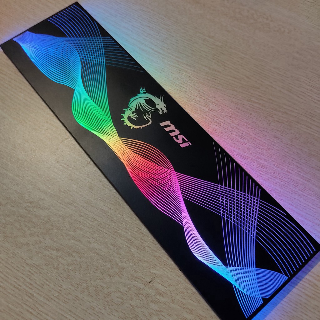 Tấm che nguồn PC Led RGB 5v ARGB logo MSI, đồng bộ màu Hub Coolmoon, hình sóng vô cực giá rẻ