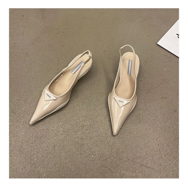 GIÀY MŨI NHỌN HỞ GÓT 4P SIÊU SANG