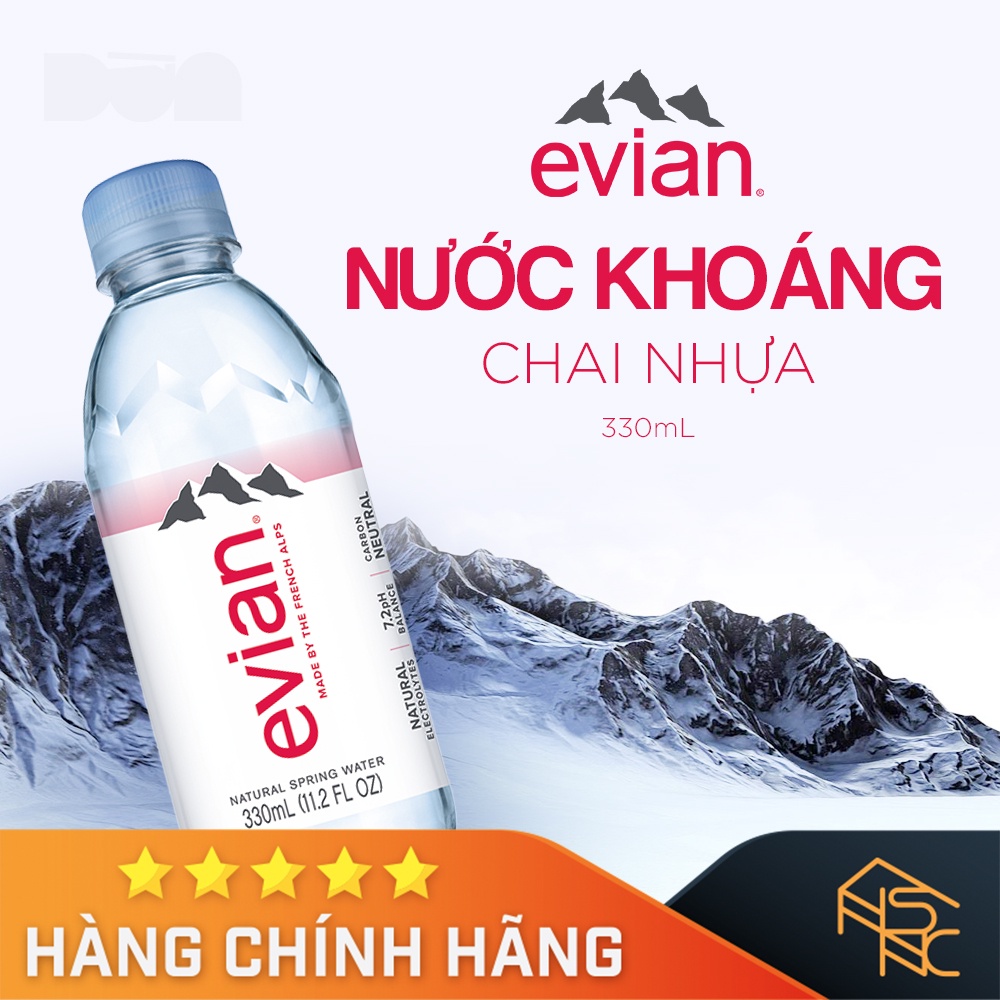 Nước khoáng Evian chai nhựa 330ml