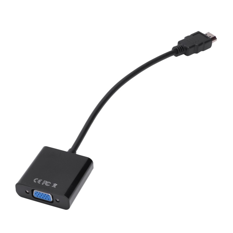HDMI to VGA converter adapter + 3.5 mm audio jack full HD 1080P black