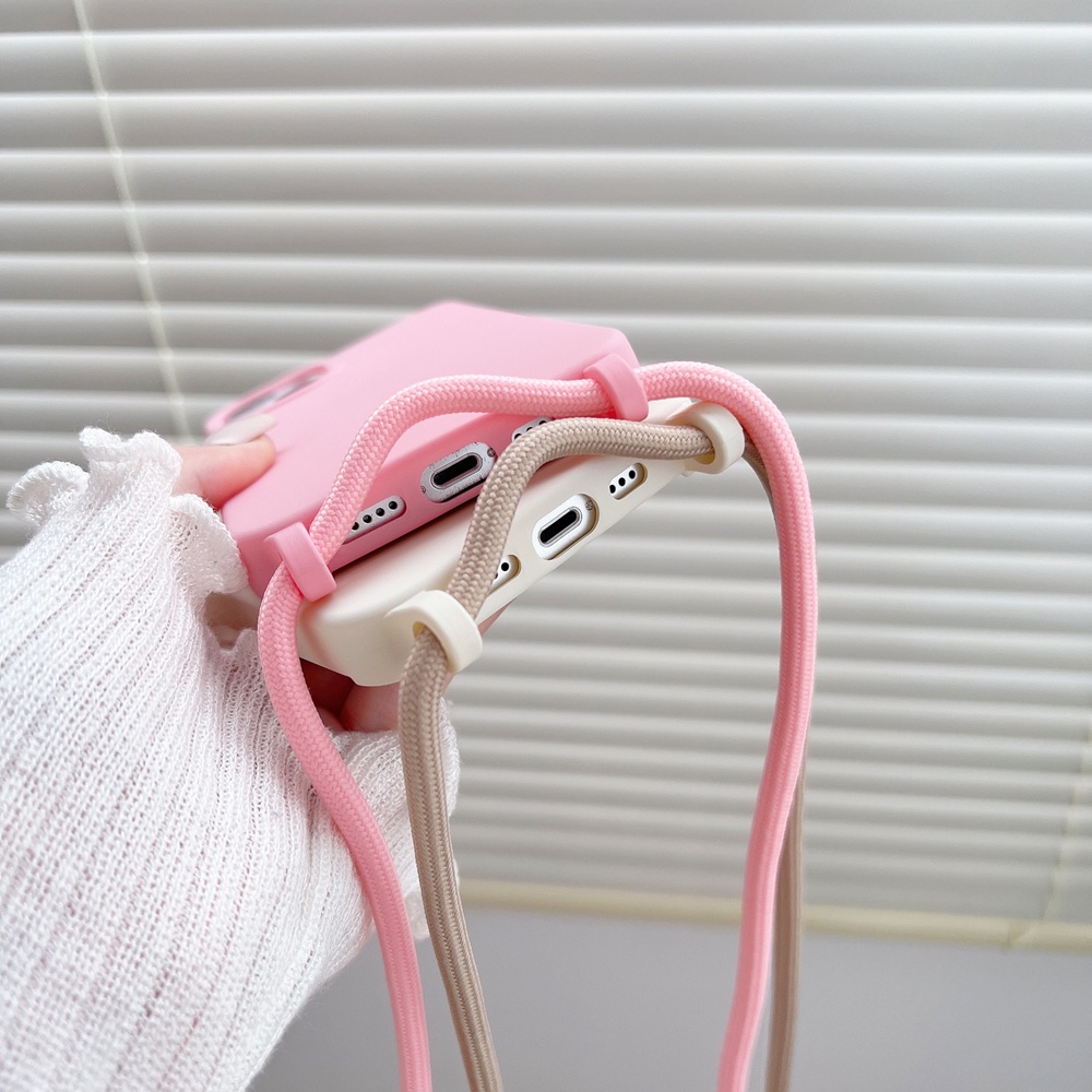 Ốp Điện Thoại Mềm Có Dây Đeo Chéo Cho iPhone 13promax 12pro 11 pro XS max XR 7 / 8 Plus