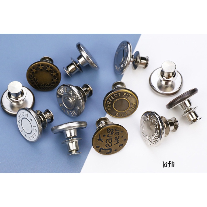 Nút khóa thắt lưng móc đai quần jean điều chỉnh kích thước có thể tháo rời