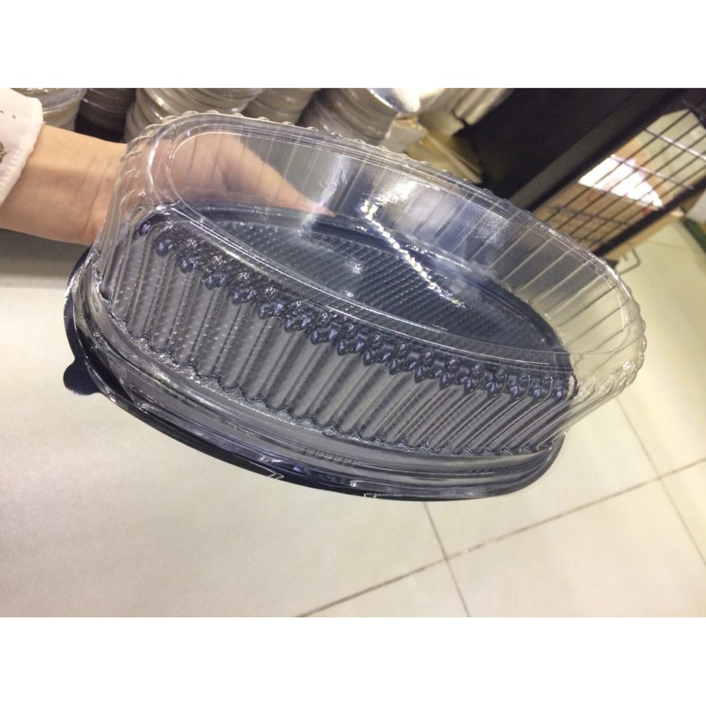 50 Hộp Nhựa F70 OVAL Đế Đen - Nắp Sọc F70