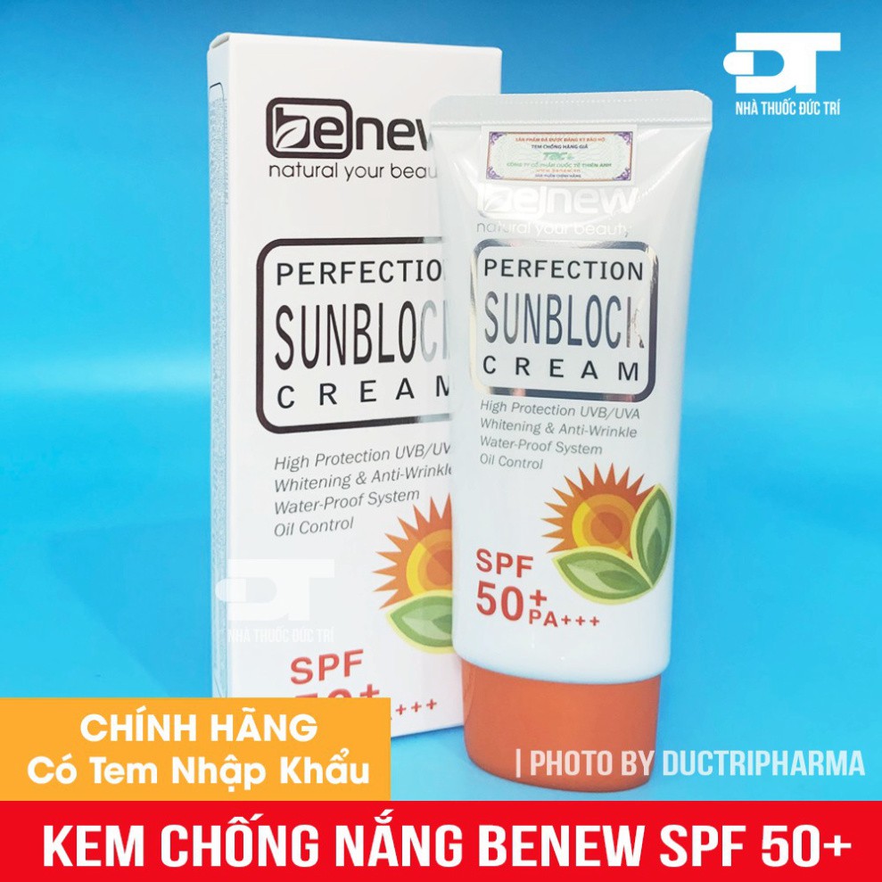 Kem Chống Nắng Kiềm Dầu Lên Tone Không Nhờn Dính BENEW 50ml SPF 50 PA +++ nk033