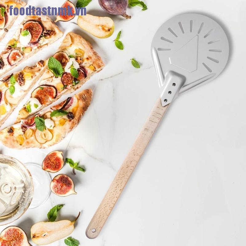 【ftnmk】Round Pizza Paddle 7 Inch Aluminum Perforated Pizza Peel