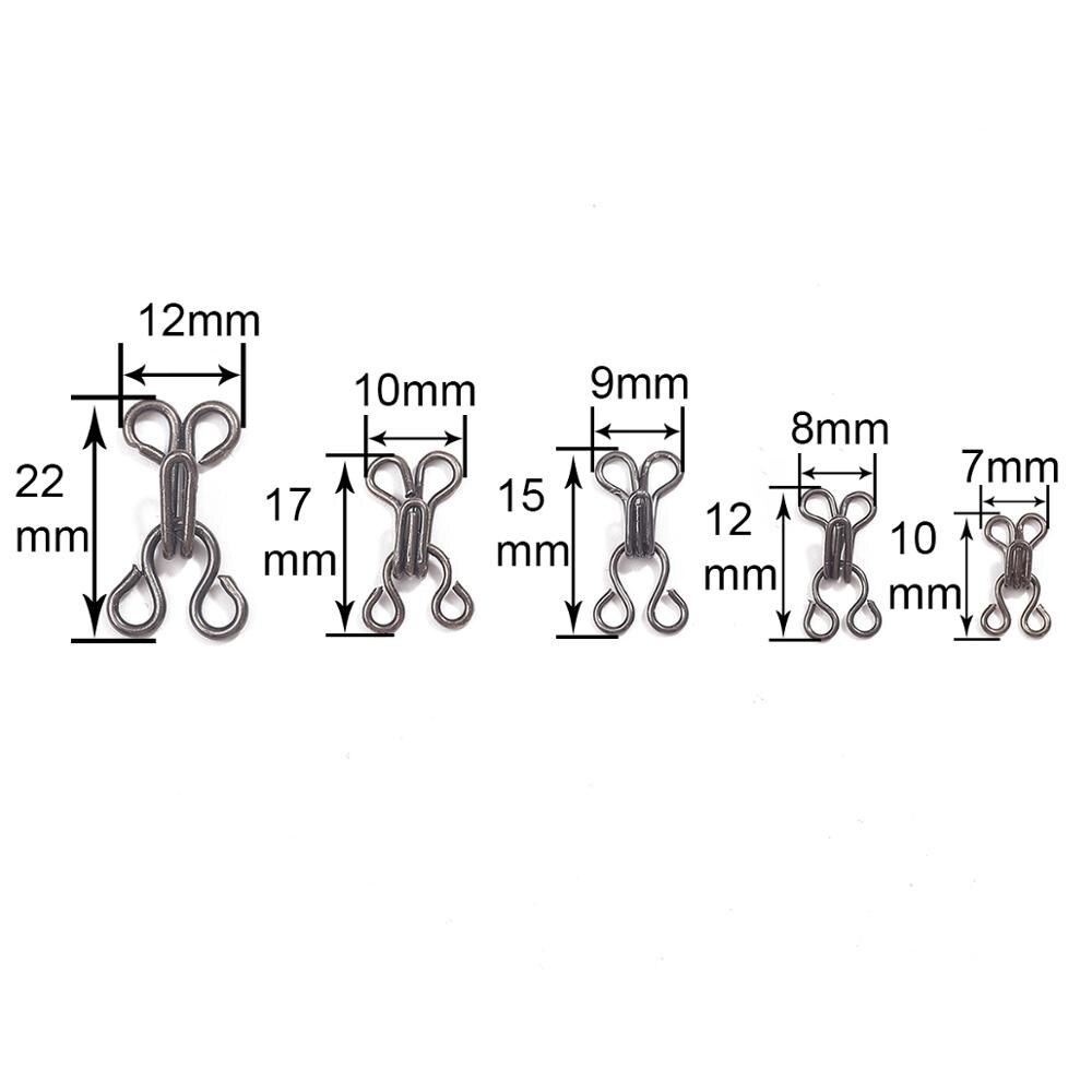 Set 24 Nút Cài Kim Loại 7-12mm Chuyên Dụng Cho Áo Ngực / Đầm / Áo Nịt / Cổ Áo Sơ Mi