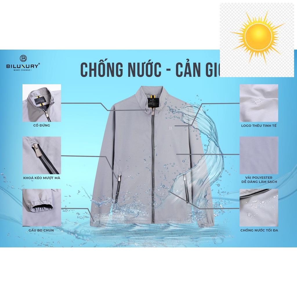 Áo khoác nam bomber Biluxury form suông kháng khuẩn chống nước nhẹ 5AG2T001