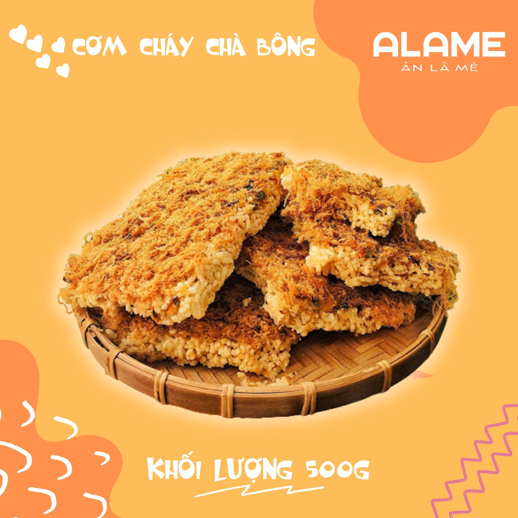 Cơm cháy chà bông 500g alame.vn, đồ ăn vặt Hà Nội, thơm ngon đặc biệt