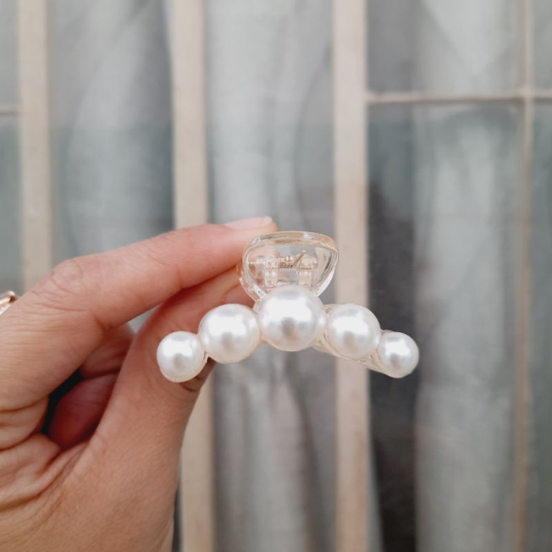 Kẹp nửa tóc đính hạt siêu xinh 4.5cm (Ảnh thật)