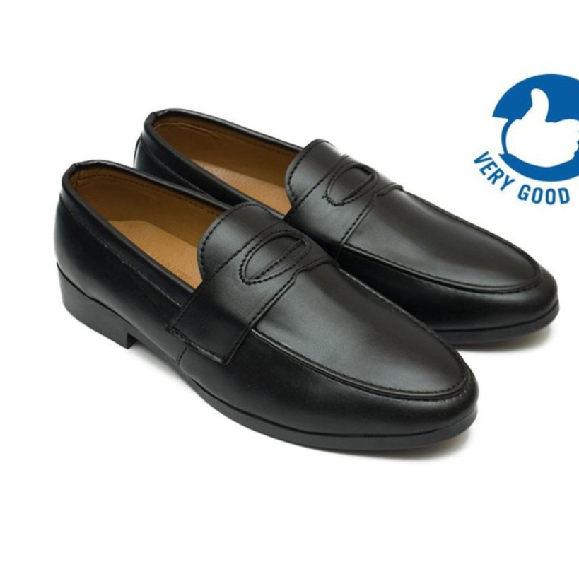 (XẢ HÀNG) Giày lười công sở nam (màu đen) MS12