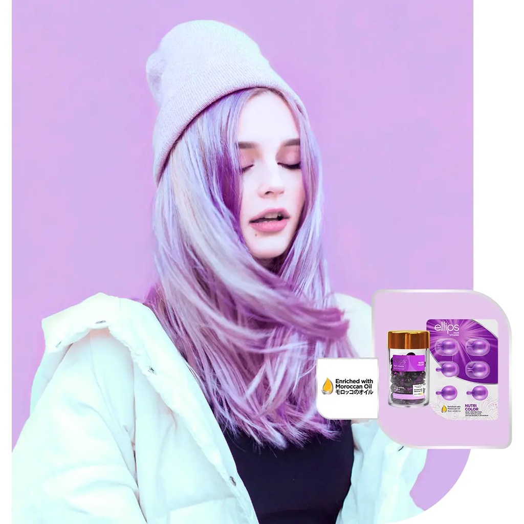 Viên Dưỡng Tóc Serum Ellips Giúp Tóc Mềm Mượt, Bồng Bềnh, Phục Hồi Hư Tổn Vỉ 6 Viên