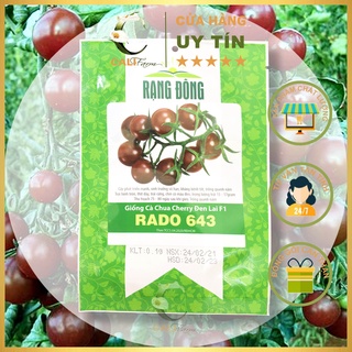 Hạt Giống Cà Chua Cherry Đen Lai F1 Rado 643 gói 0,1 gr Ăn Ngon, Sai Trái