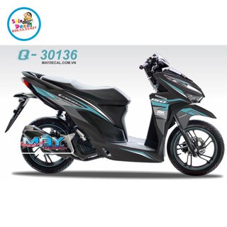 Tem rời vario 150 dán xe đen 3 lớp ko bay màu