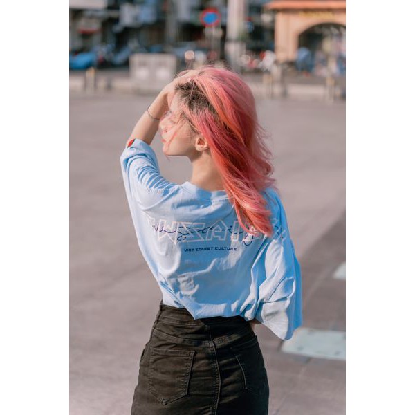 Áo thun Nowsaigon Signature Drop Shoulder Tee, vải cotton dày mịn, có tem mạc đầy đủ AL107