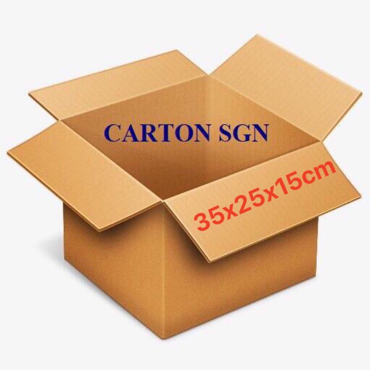 35x25x15 thùng hộp carton đóng hàng cứng cáp [Combo 10 hộp ]